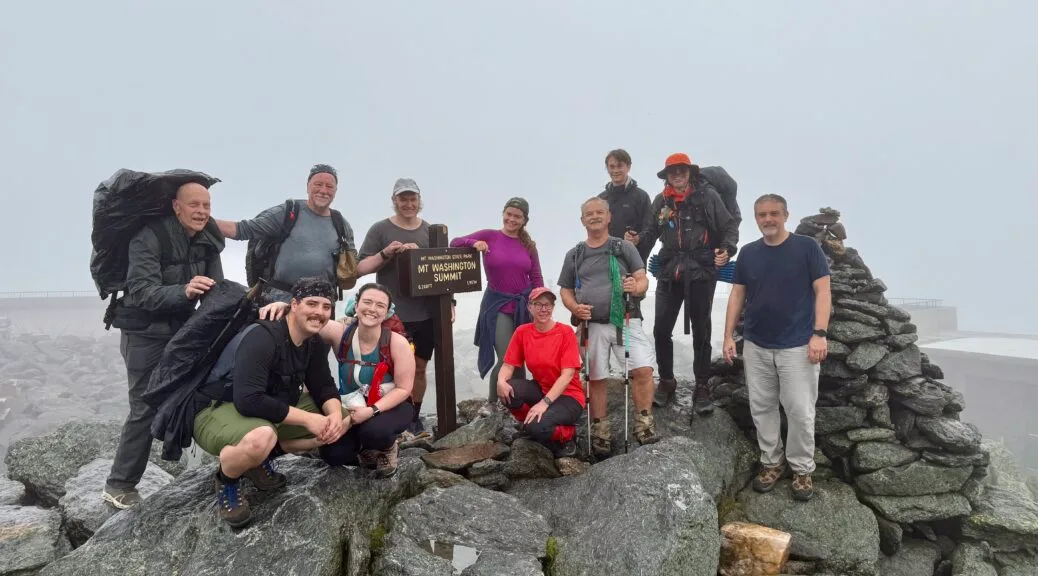 Family gathered at Mount Washington summit for my 50th birthday